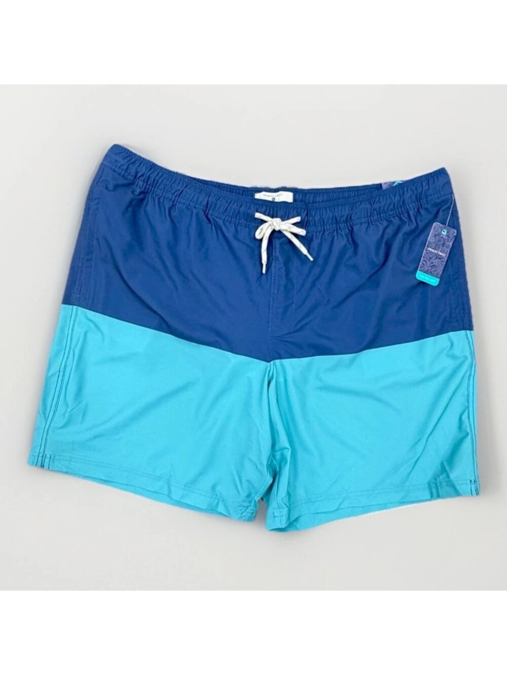 Trinity Coast Men Swim Trunks with Mesh Brief Liner 3XLT 3XL Tall Aqua/Blue